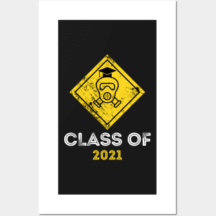 Class of 2021 Gas Mask Quarantined Seniors Graduation Posters and Art